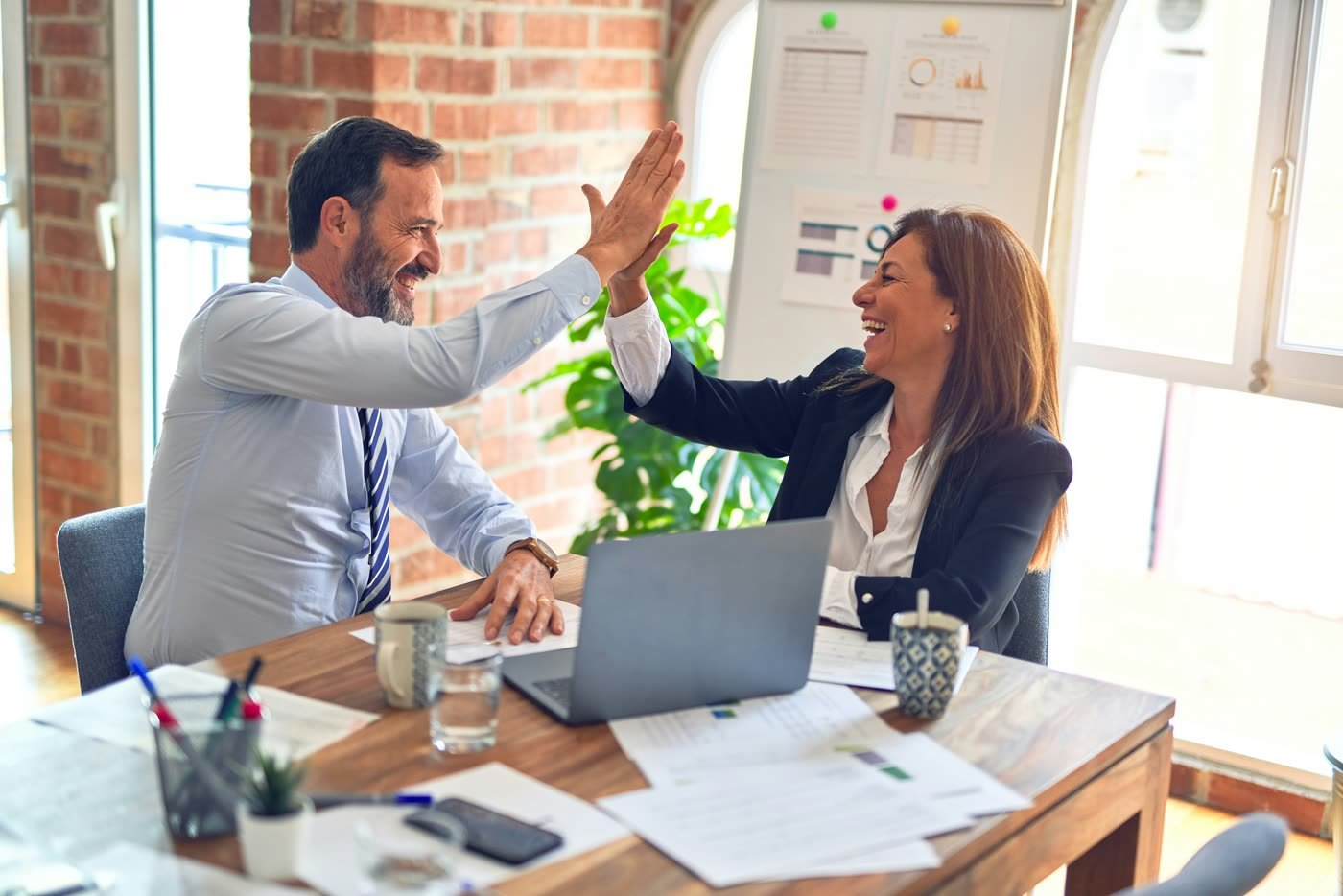 Client receiving mortgage pre-approval confirmation