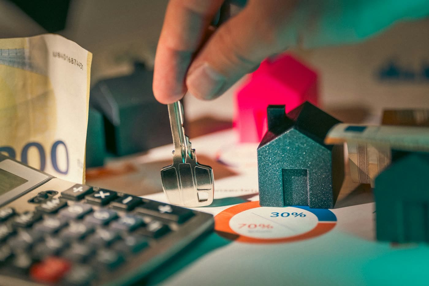 Advisor reviewing refinancing documents